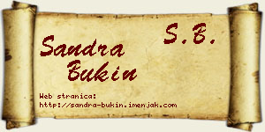 Sandra Bukin vizit kartica